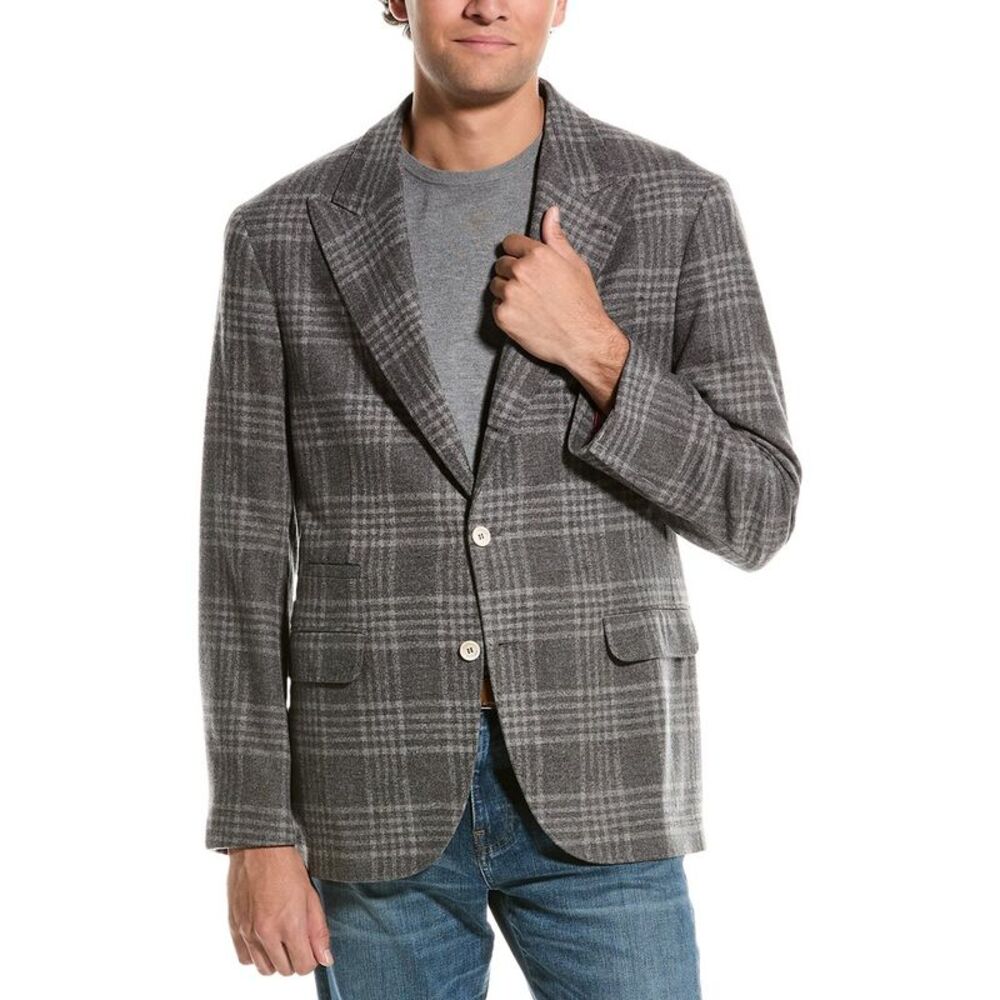 Brunello Cucinelli Wool, Silk & Cashmere-Blend Blazer - Picture 3 of 4